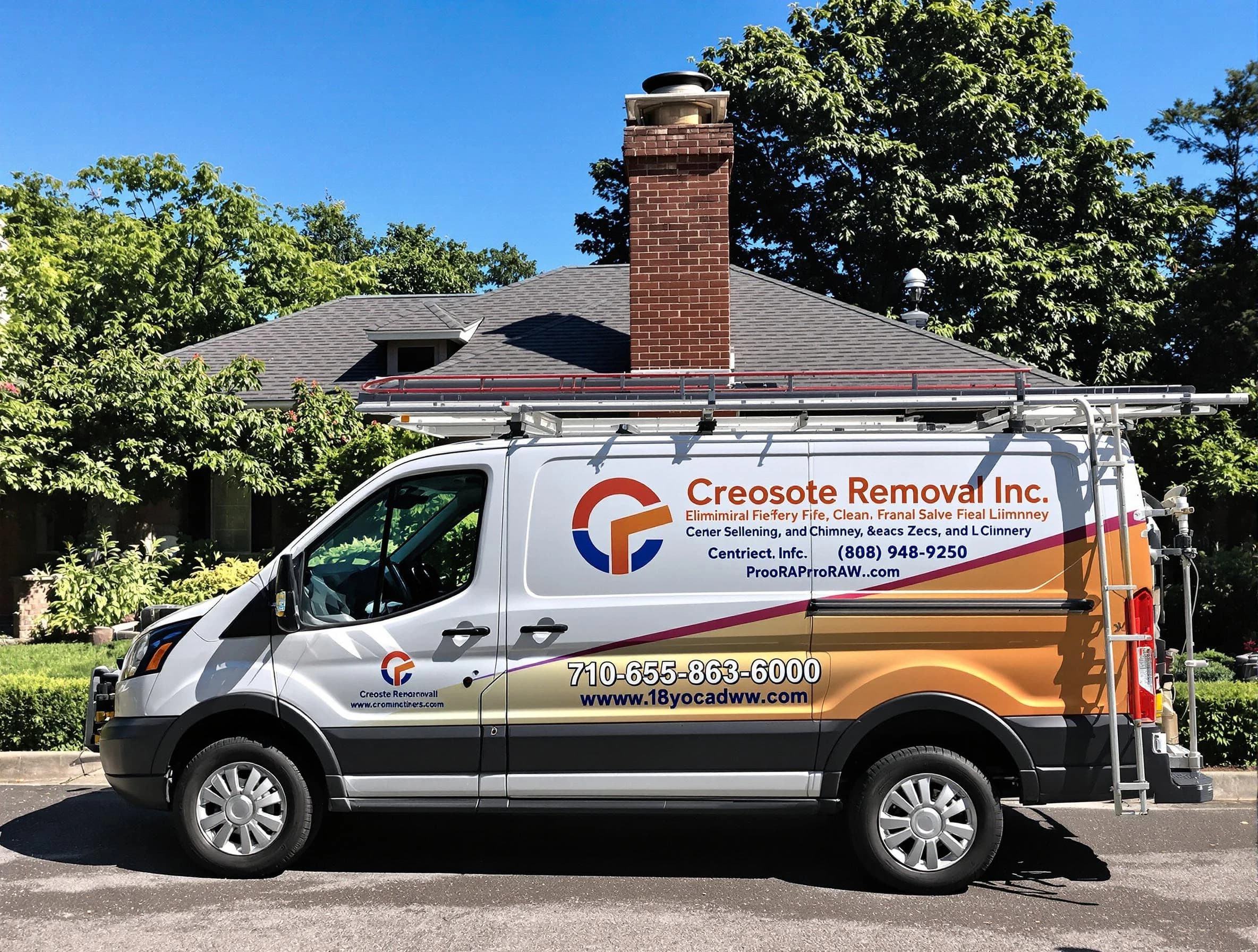 Greenwood Village Chimney Sweep technician removing creosote safely in Greenwood Village, CO