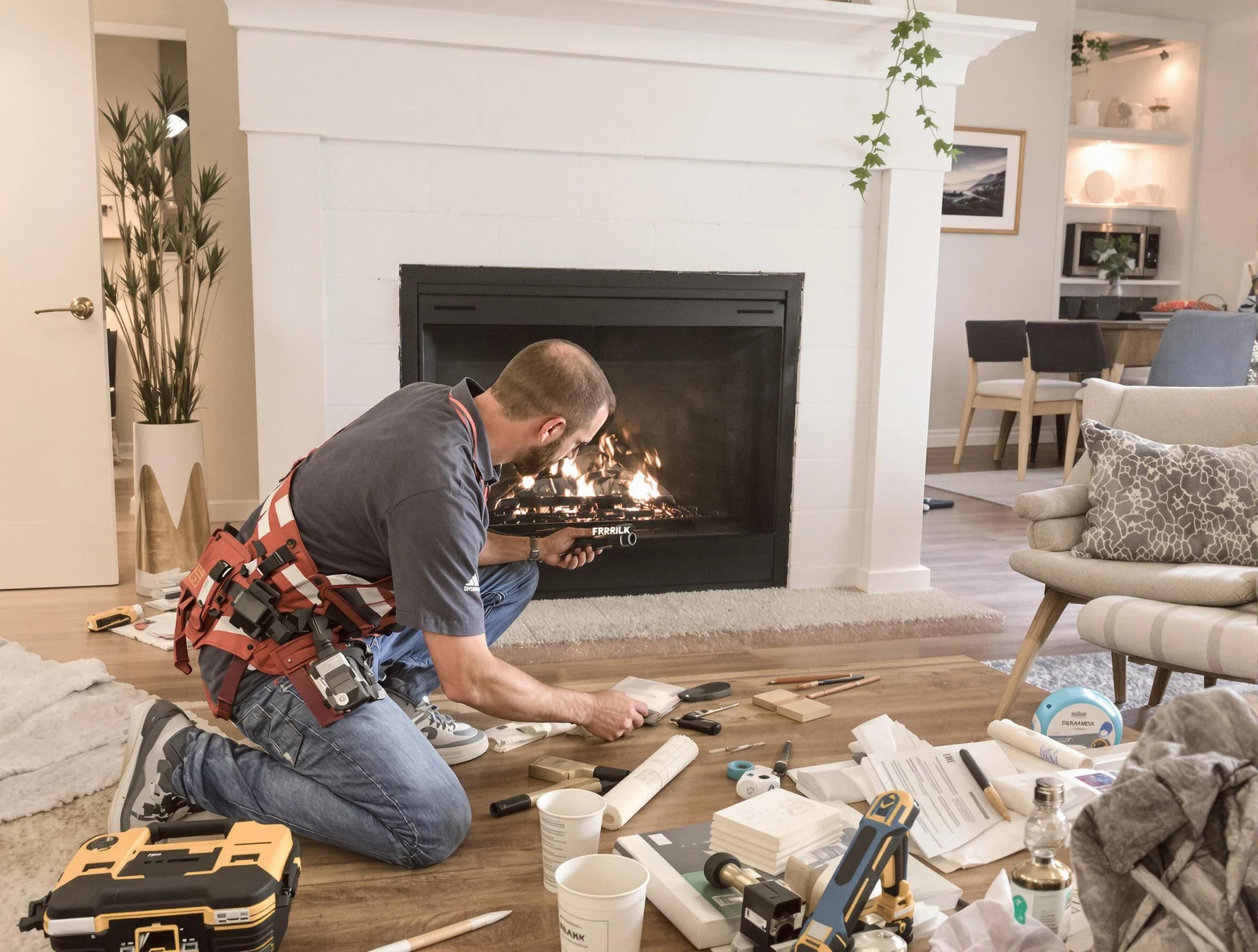 Greenwood Village Chimney Sweep performing fireplace repair in Greenwood Village, CO