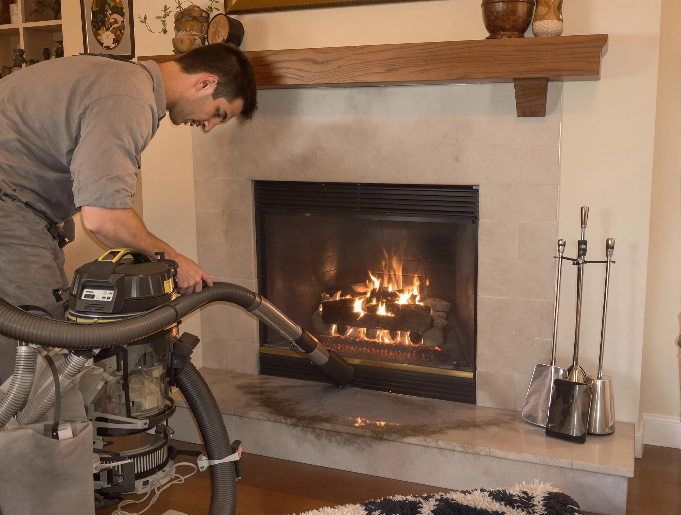 Routine fireplace upkeep by Greenwood Village Chimney Sweep in Greenwood Village, CO